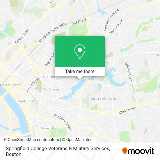 Springfield College Veterans & Military Services map