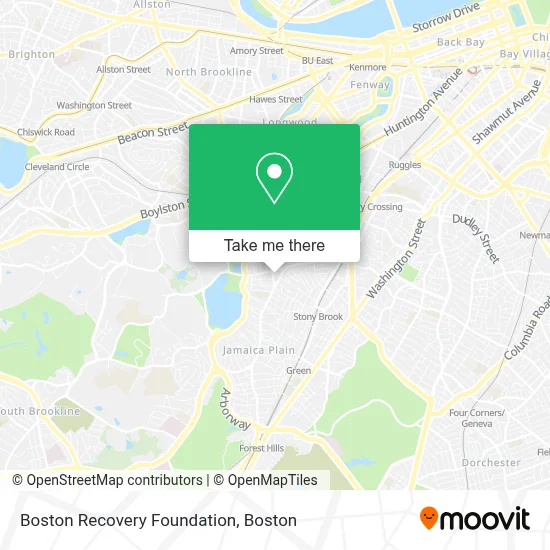 Boston Recovery Foundation map