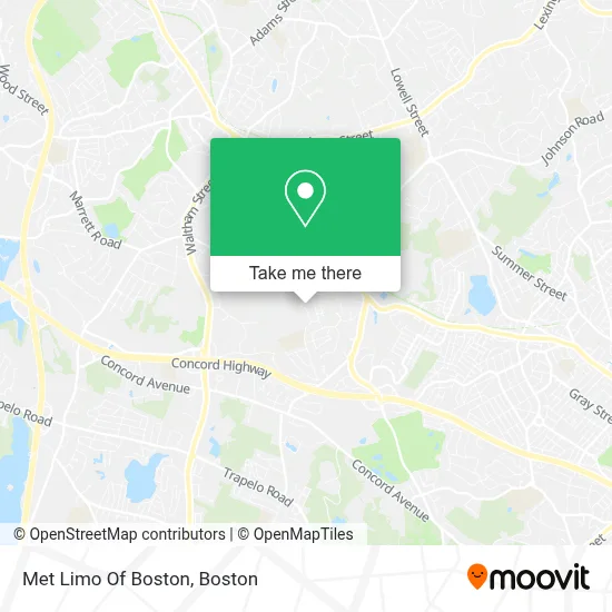 Met Limo Of Boston map