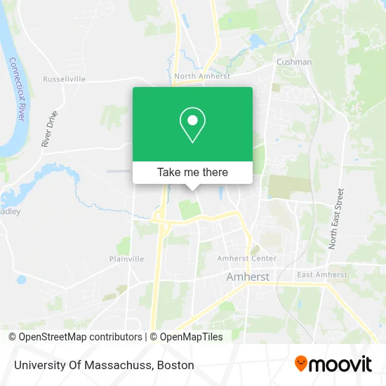 University Of Massachuss map
