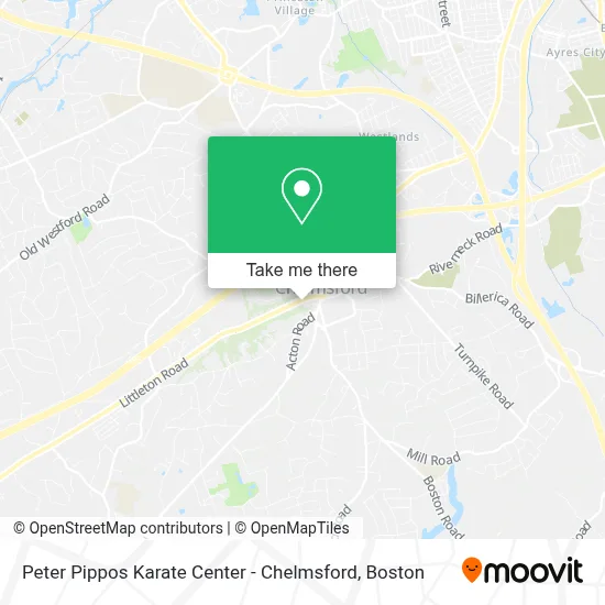 Peter Pippos Karate Center - Chelmsford map