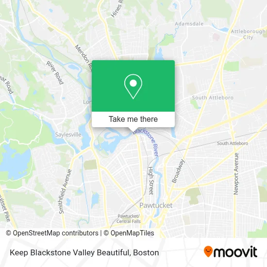 Keep Blackstone Valley Beautiful map