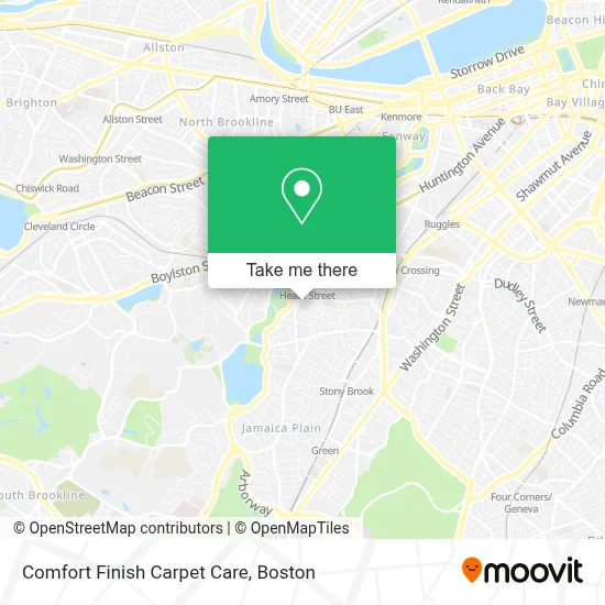 Comfort Finish Carpet Care map