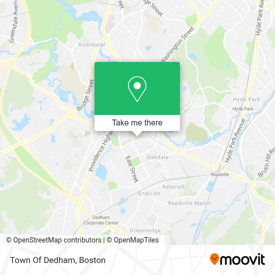 Town Of Dedham map