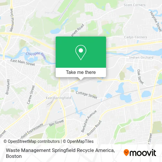 Waste Management Springfield Recycle America map