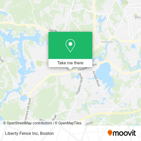 Liberty Fence Inc map