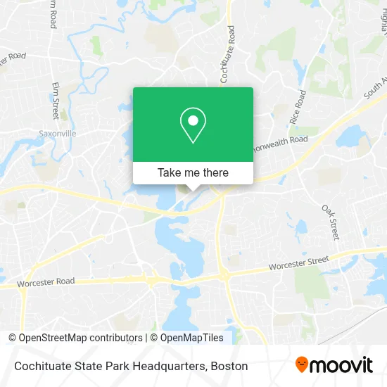 Cochituate State Park Headquarters map