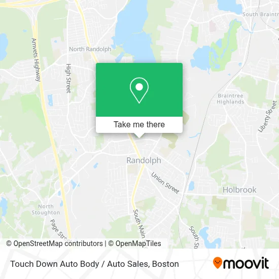 Touch Down Auto Body / Auto Sales map