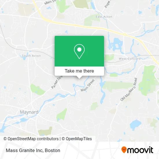 Mass Granite Inc map