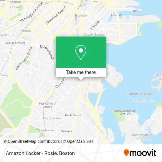 Amazon Locker - Rosie map
