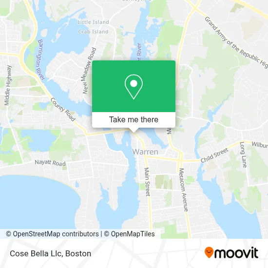 Cose Bella Llc map