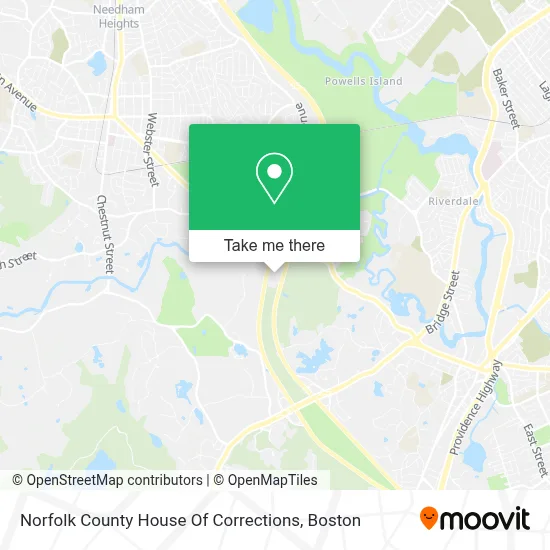 Norfolk County House Of Corrections map