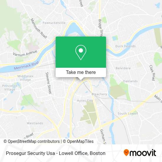 Prosegur Security Usa - Lowell Office map