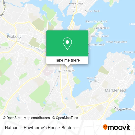 Nathaniel Hawthorne's House map