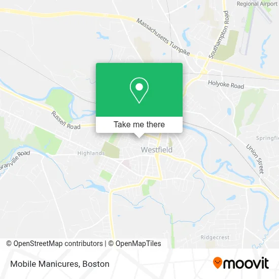 Mobile Manicures map