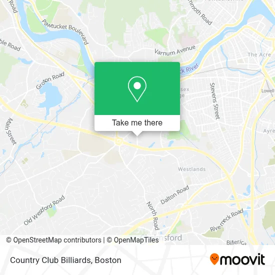 Country Club Billiards map