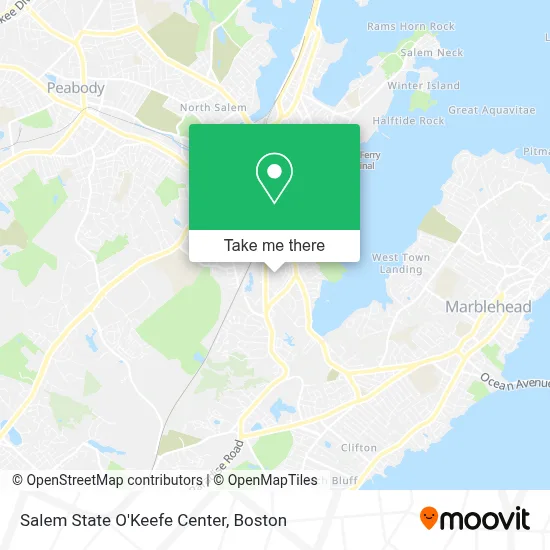 Salem State O'Keefe Center map