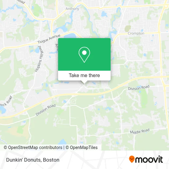 Dunkin' Donuts map