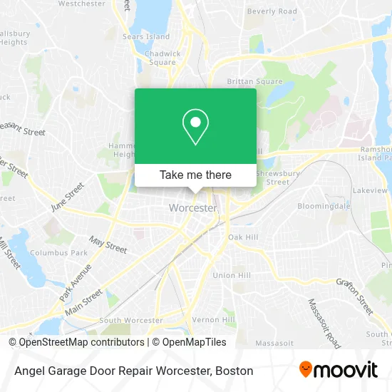 Angel Garage Door Repair Worcester map