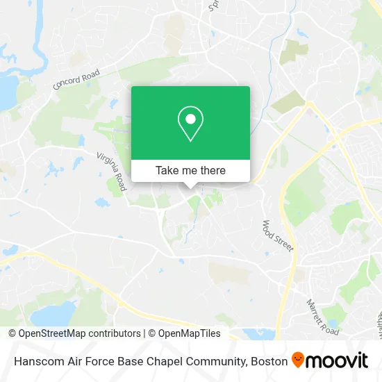 Hanscom Air Force Base Chapel Community map