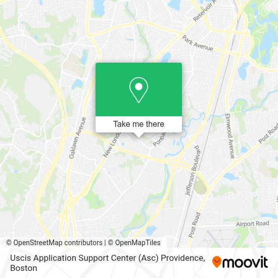 Uscis Application Support Center (Asc) Providence map