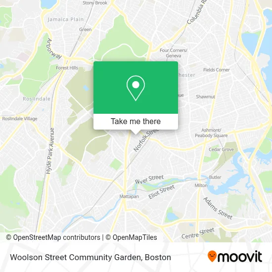 Woolson Street Community Garden map