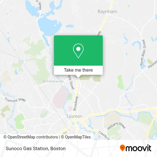 Sunoco Gas Station map