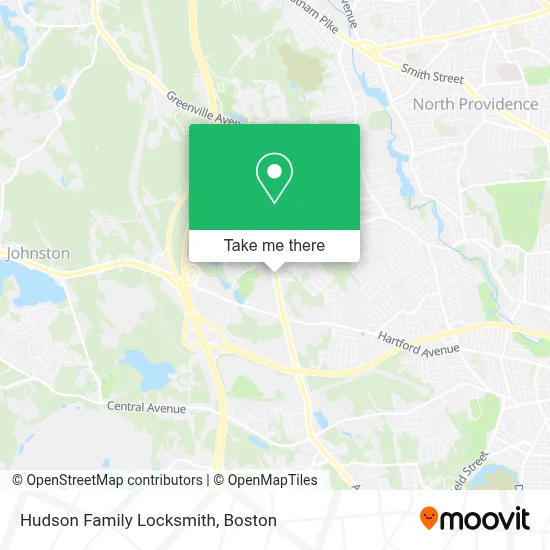 Hudson Family Locksmith map