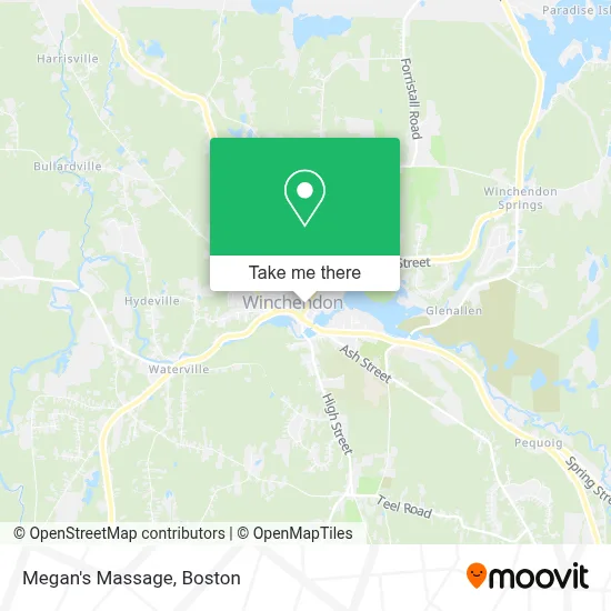 Megan's Massage map