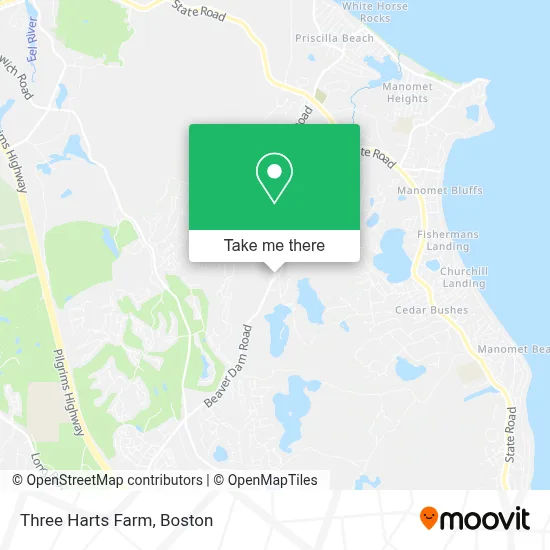 Three Harts Farm map