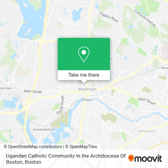 Ugandan Catholic Community In the Archdiocese Of Boston map