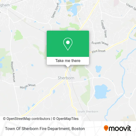 Town Of Sherborn Fire Department map