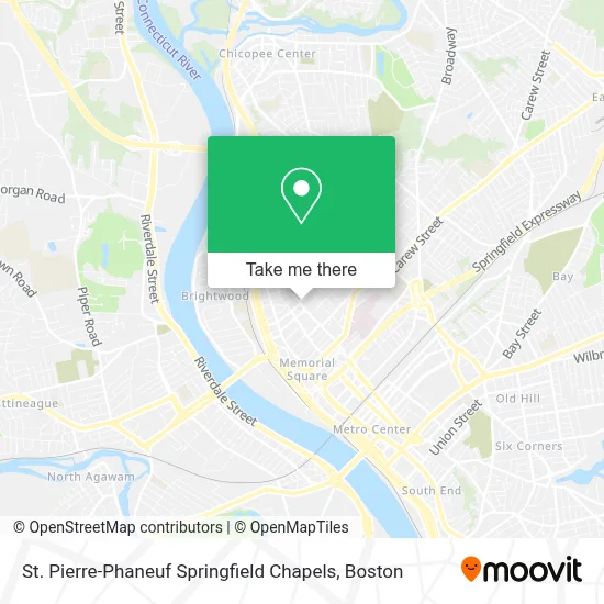 St. Pierre-Phaneuf Springfield Chapels map
