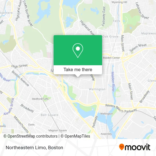 Northeastern Limo map
