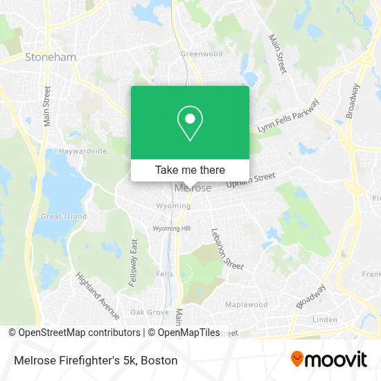 Melrose Firefighter's 5k map