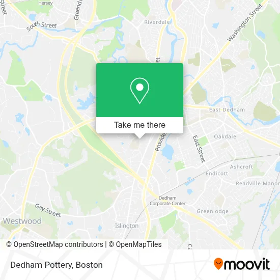 Dedham Pottery map