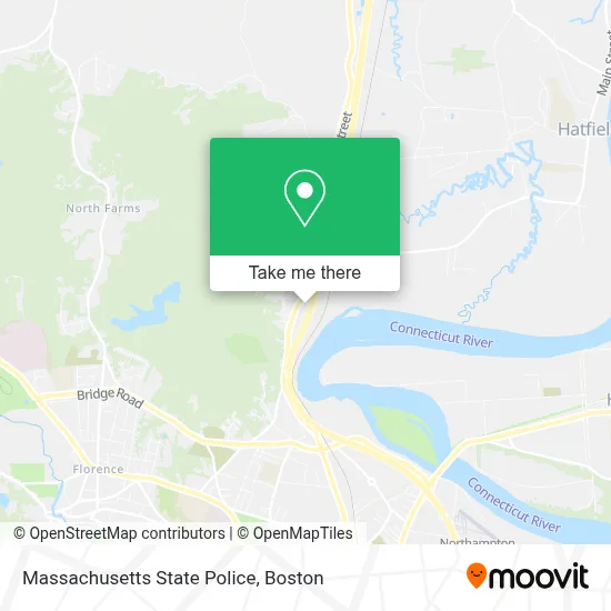 Massachusetts State Police map