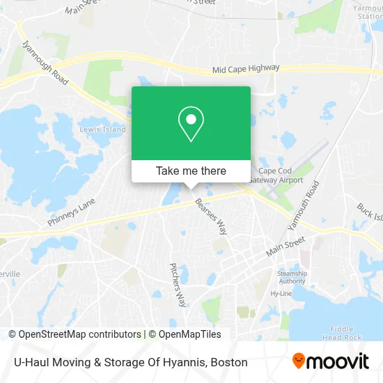 U-Haul Moving & Storage Of Hyannis map