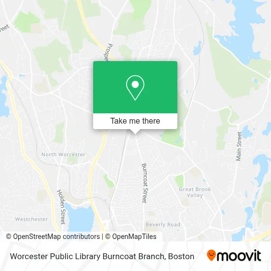 Worcester Public Library Burncoat Branch map