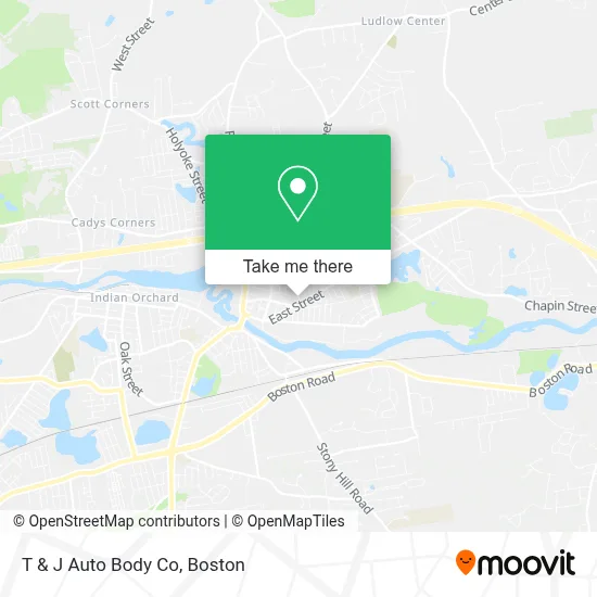 T & J Auto Body Co map