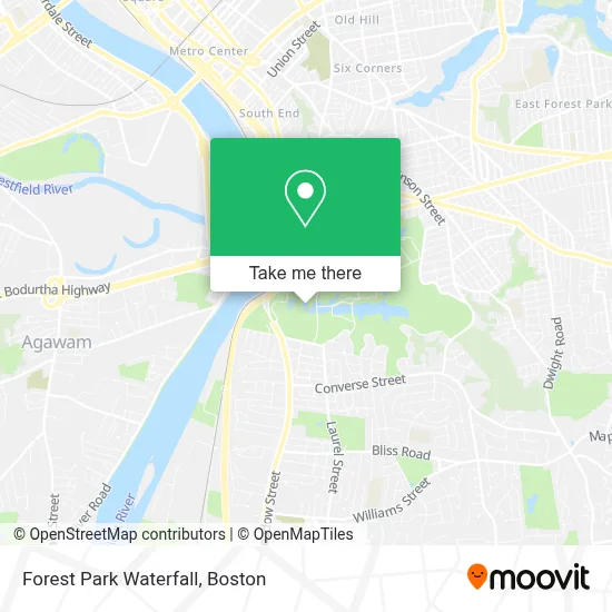 Forest Park Waterfall map