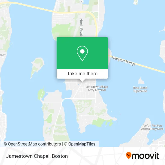 Jamestown Chapel map