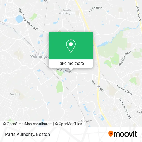 Parts Authority map