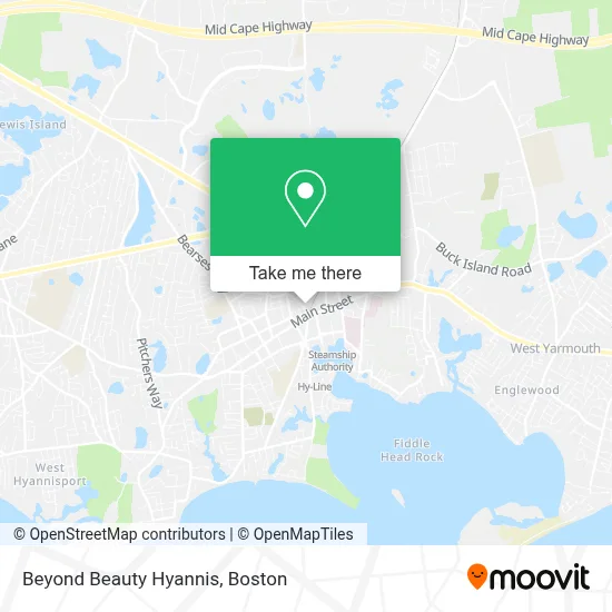 Beyond Beauty Hyannis map