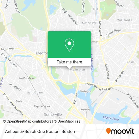 Anheuser-Busch One Boston map