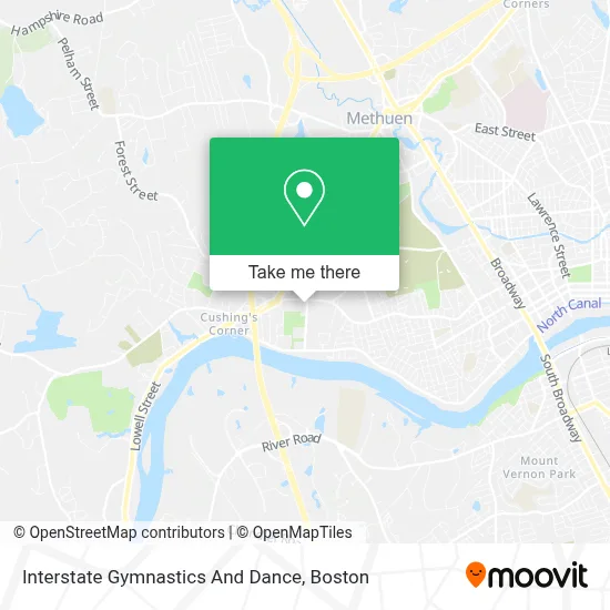 Interstate Gymnastics And Dance map