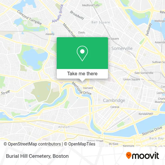 Burial Hill Cemetery map