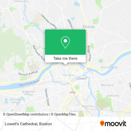Lowell's Cathedral map
