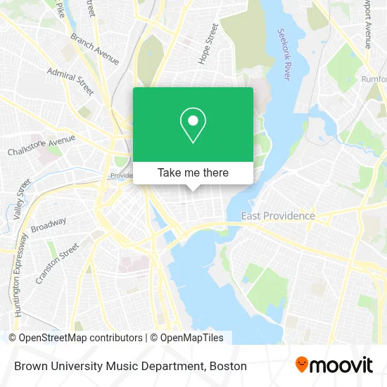 Brown University Music Department map
