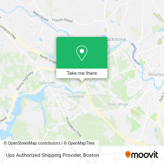 Ups Authorized Shipping Provider map